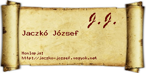 Jaczkó József névjegykártya