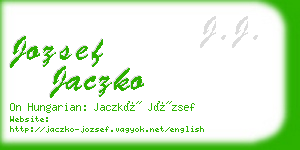 jozsef jaczko business card